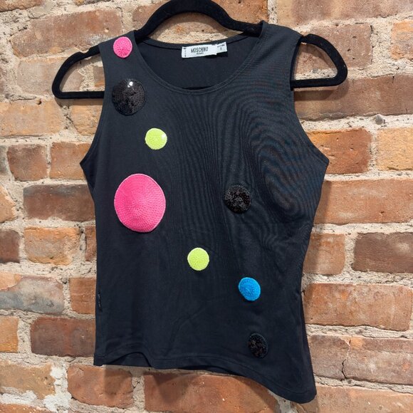Y2K MOSCHINO JEANS SEQUIN TOP - Picture 2 of 5